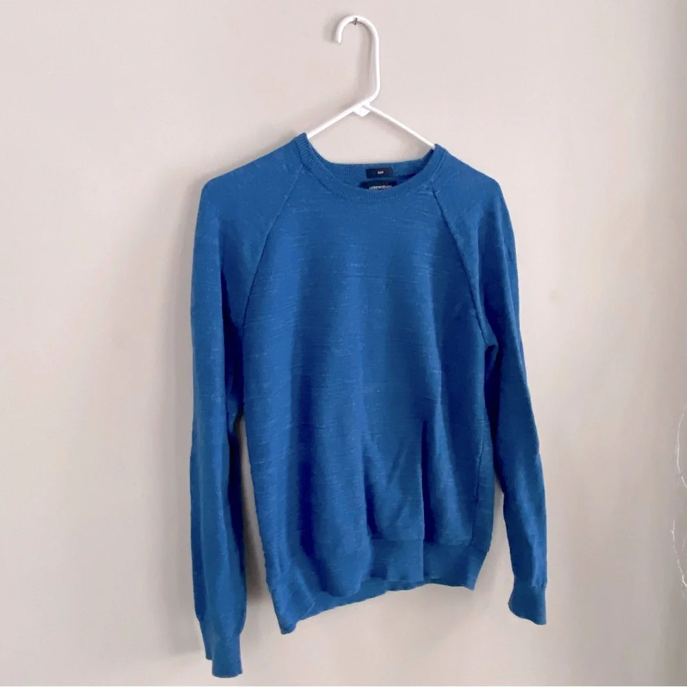 Men’s J. Crew Slim Fit 100% Cotton Lightweight Crewneck Sweater Blue Size M